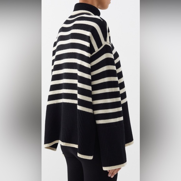 NEW - Toteme striped wool-blend sweater/ Size-S/ 56% wool, 44% organic cotton. - Picture 3 of 4